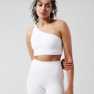 NWT Athleta White One-Shoulder Bra